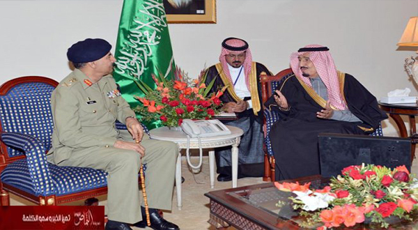 ولي العهد يستقبل رئيس هيئة الأركان العامة بباكستان