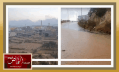 قرية ربوع السرو .. تشهد أمطار غزيرة وسيلان للأودية والشعاب