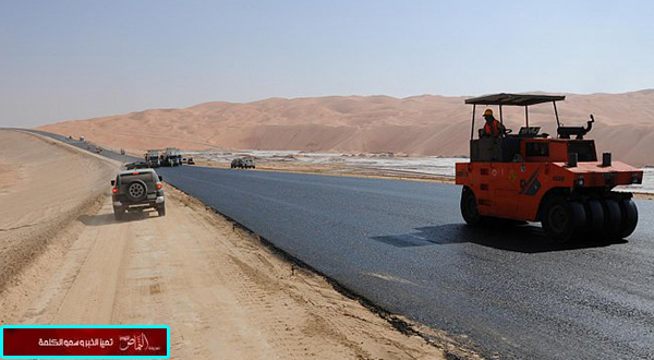 إنجاز 60% من الطريق الذي يربط المملكة بعمان