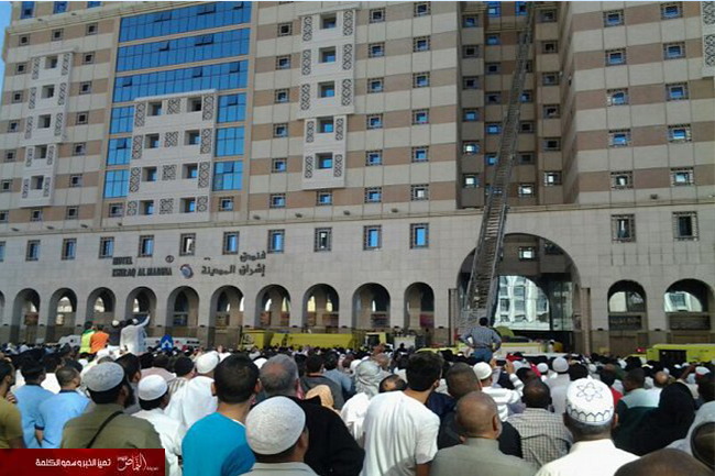 شفاء معظم المصابين في حريق فندق المدينة المنورة