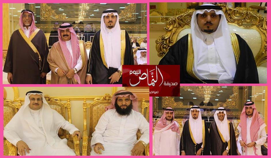 الشاب عبدالعزيز الشهري متزوجاً من كريمة العميد صالح العمري