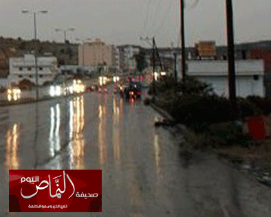 أمطار على مركز السرح ومركز بني عمرو