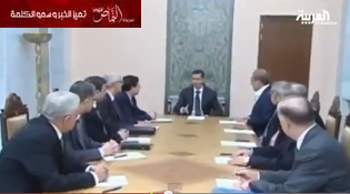 بالفيديو:بشار يترأس لجنة وزارية في قبو بلا نوافذ