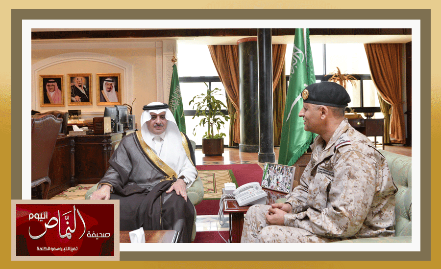 أمير تبوك يستقبل قائد المنطقة اللواء ظافر الشهري المعين حديثاً