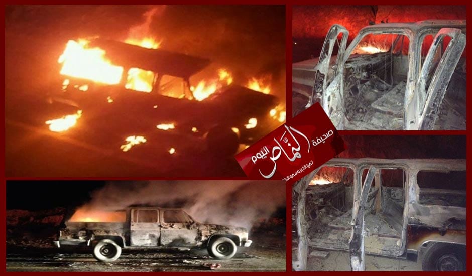 حريق يلتهم سيارة بعقبة تلاع شمال النماص