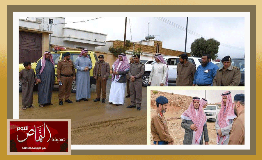 لجنة من محافظ  النماص ورؤساء الإدارات الحكومية لحصر أضرار  السيول