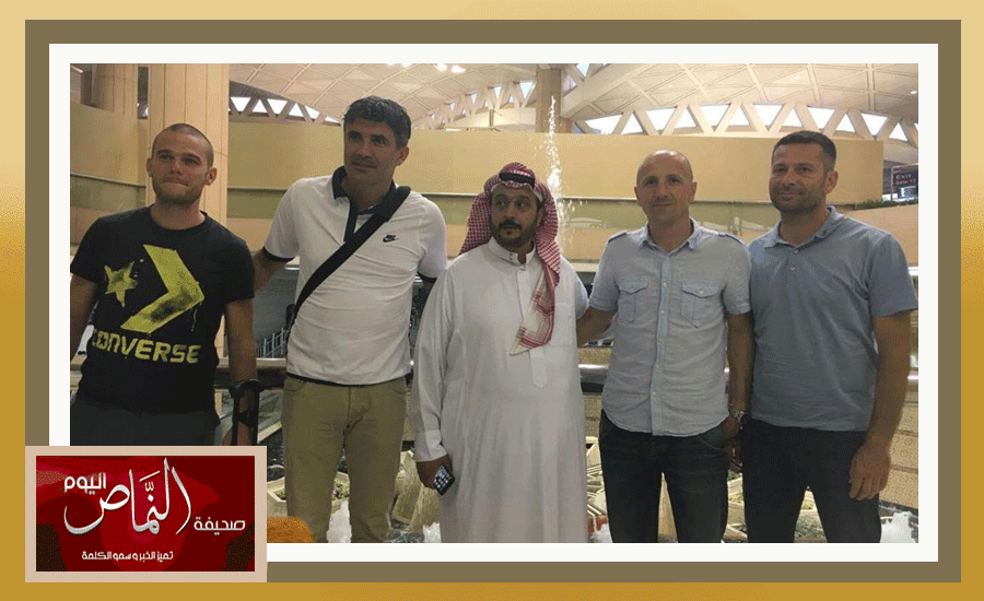 حمود الشهري .. يستقبل مدرب فريق النصر الجديد بمطار الملك خالد