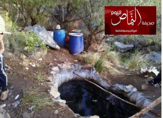 بئر من الخمر بمركز السرح شمال النماص .. والاطاحة بالمروجين