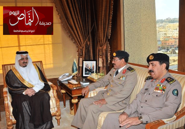 أمير منطقة عسير يستقبل اللواء محمد الشهري المعين مديراً للدفاع المدني بعسير