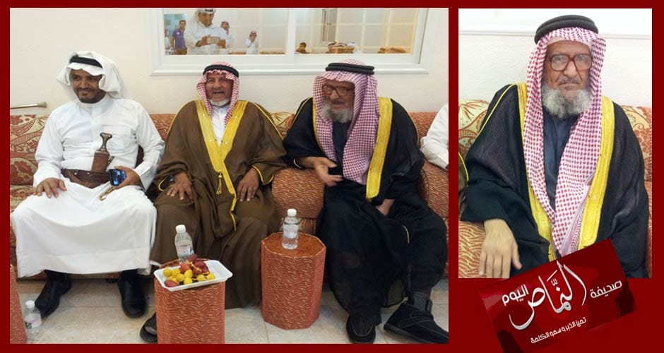 الشيخ عبدالله بن رافع العمري يرقد على السرير الأبيض بالمستشفى العسكري