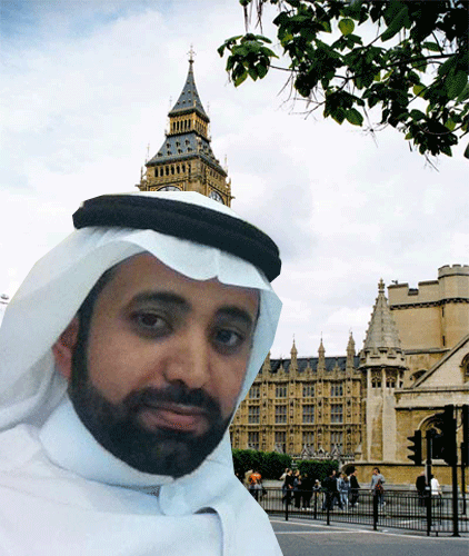 حصول سلمان العمري على الماجستير في صحة البيئة من بريطانيا