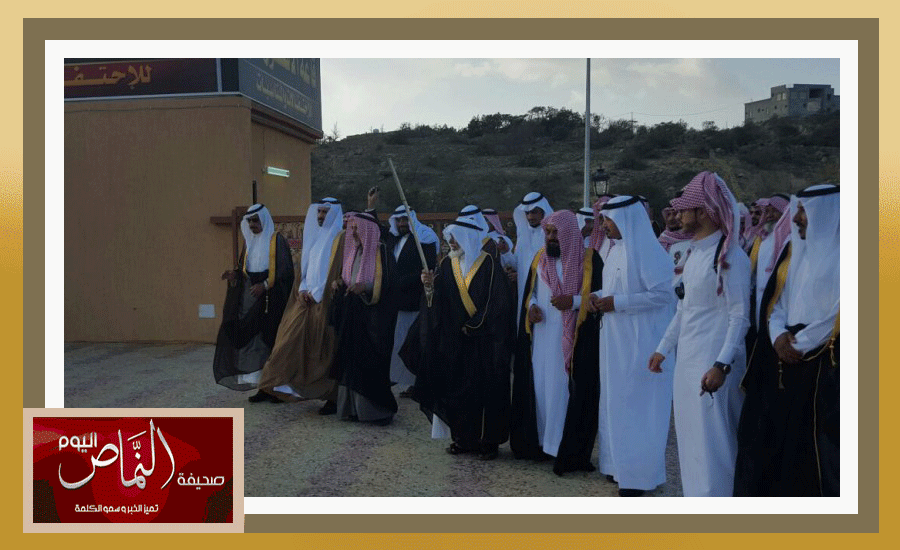 آل عليان تستقبل بني عمرو بمناسبة زواج بن جاري العمري