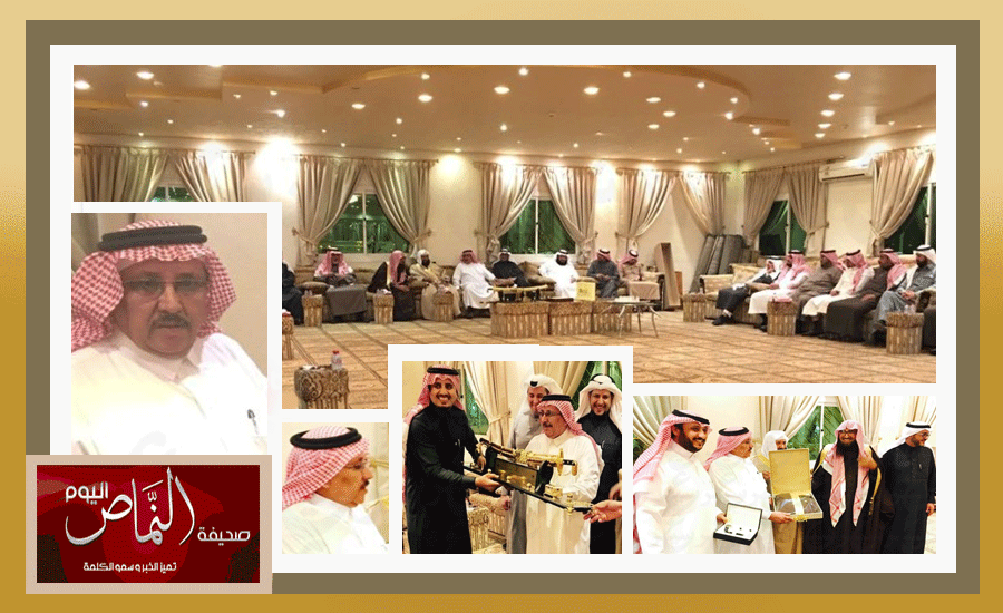 الشيخ محمد العمري – رئيس محكمة اﻹستئناف بعسير – يكرم عبدالله الشهري